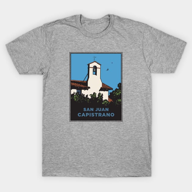 San Juan Capistrano Mission T-Shirt by Retron